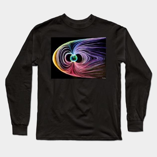 Magnetosphere Long Sleeve T-Shirt by CORinAZONe